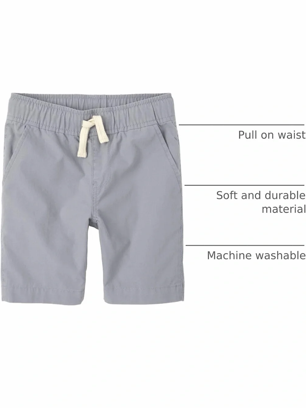 The Children's Place Light Gray Jogger Shorts 2 pack